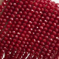 Намистини Рондель 6*4мм 85шт Бордовий непрозорий БХ389