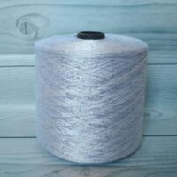 Пряжа Бобина Пайета 3мм 100г/800м белый с перламутровой пайетой