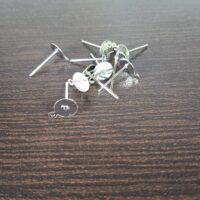 Основа для сережок Гвоздики з перельками 12*6*8мм 10шт Платина