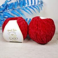 Мікровелюр Пуфі Італія 50г/300м 842 червоний