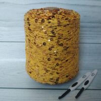 Пряжа Королевская пайетка 100г/125м №7 желтый