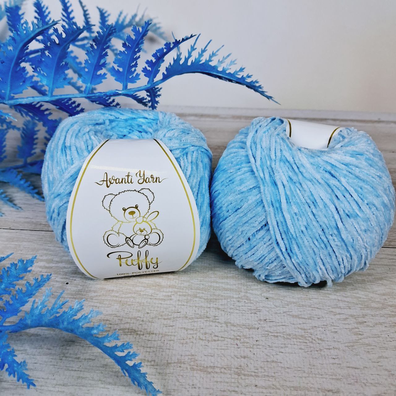 Мікровелюр Пуфі Італія 50г/300м 845 блакитний