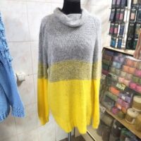 Сукня в'язана міді р48-50 сіро-жовта