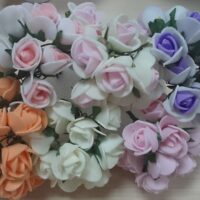 Букет роз из фома 12шт 2,5-3см большые разные 3424