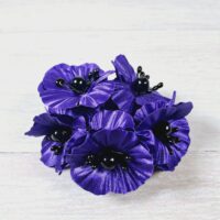 Букет дикого маку 5,0см, колір фіолетовий