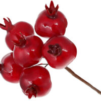 Декоративний букетик шипшини 6шт, 14см, колір - червоний 839-392