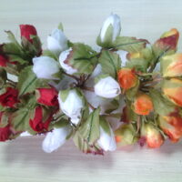 Букет бумажных бутонов роз 2см 12шт 5294