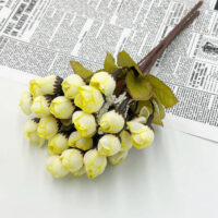 Букет Ранункулюс 2см 15шт 21см Світло-жовтий