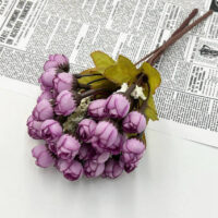 Букет Ранункулюс 2см 15шт 21см Фіолетовий