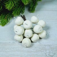 Пучок міні-яблук 12шт 10см д.2см білий H39-323