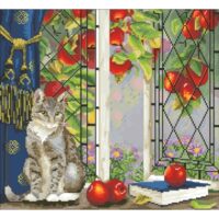 Дантель Арт.7127, канва с рисунком