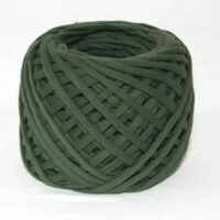 Пряжа трикотаж товста Темно-зелена (5-8 мм)