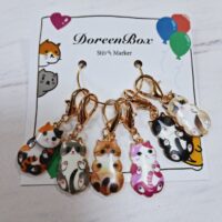 Маркери для в'язання 4,5*1,4см 6шт Котики