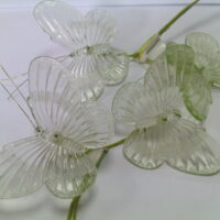 Бабочки СА115-122/04 2шт на проволке зеленые