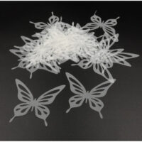 Метелик органза 65мм білий fly65VR