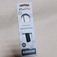 30898 КнитПро Крючок алюминиевый серебряный наконечник с черной ручкой d3,25мм