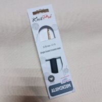 30899 КнитПро Крючок алюминиевый серебряный наконечник с черной ручкой d3,75мм