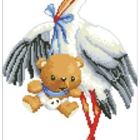 Дантель Арт.7128, канва с рисунком