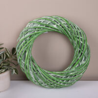 Основа для вінка з лози 35см, зелена 4142-6