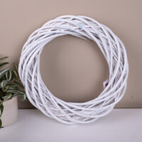 Основа для вінка з лози 35см, біла 4142-3