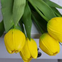 Букет латексних тюльпанів жовтий 31см 5шт 7126-2