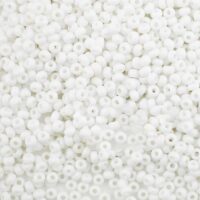 Бісер 16602м Preсiosa 10/0 білий непрозорий крейдяний глазурований матовий 25г