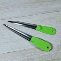 Інструмент для плетення ротангом, ніж для лози з салатовою ручкою 18,5см