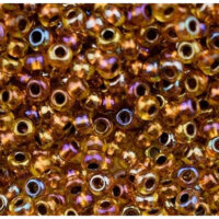 Бісер 19029 Preсiosa 10/0 золотисто-райдужний непрозорий металік 25г