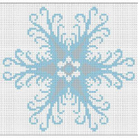 ВДВ Т-0217 Сніжинка схема для вишивання бісером 15*16см габардин