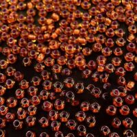 Бісер 91028 Preciosa 10/0 червоний прозорий глянцевий кольоровий отвір 25г