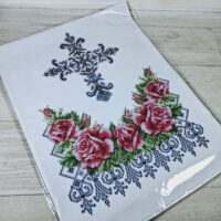 Art-Golka Рушник весільний під вишивку Троянди і хрест 200*33см РВС011