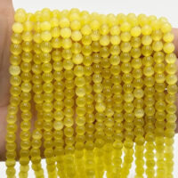 Намистини Котяче око 6мм 58шт Жовтий свiтлий БХ099