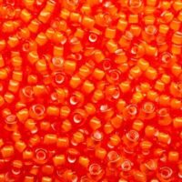 Бісер 95036 Preciosa 10/0 помаранчевий прозорий з білим отвором 25г