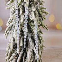 Акрилова підвіска Бурулька 13см райдужний блиск J88-049