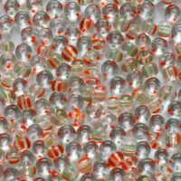 Бісер 00950 Preсiosa 10/0 оранжевий з салатовим прозорий 25г