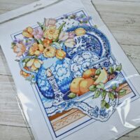 БлагоДар 14-58 Блакитний сервіз 33*45см схема для вишивки нитками