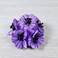 Букет дикого маку 5,0см, колір бузковий