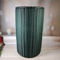 Кошик з ротангу Циліндр Високий 12л 52см*30см вiрiдiановий