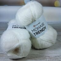 Ярнарт Мохер Тренд (YarnArt Mohair Trendy) 100г/220м 101 бiлий