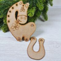 Новорічна заготовка Підвіска Кiнь + Пiдкова 25 *11см