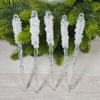 Акрилова підвіска Бурулька 17.5см прозорий блиск 619366