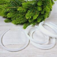 Обруч заготовка пластик 1,5см бiлий 291364