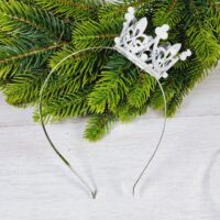 Корона 4*6,5см срiбло з перлинками на обручi 294110