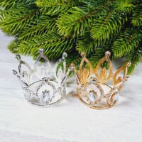Корона 5*5см срiбло з блискучими камінцями 294169