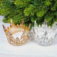 Корона Казкова 7*5,5см золото з блискучими камінцями 294172