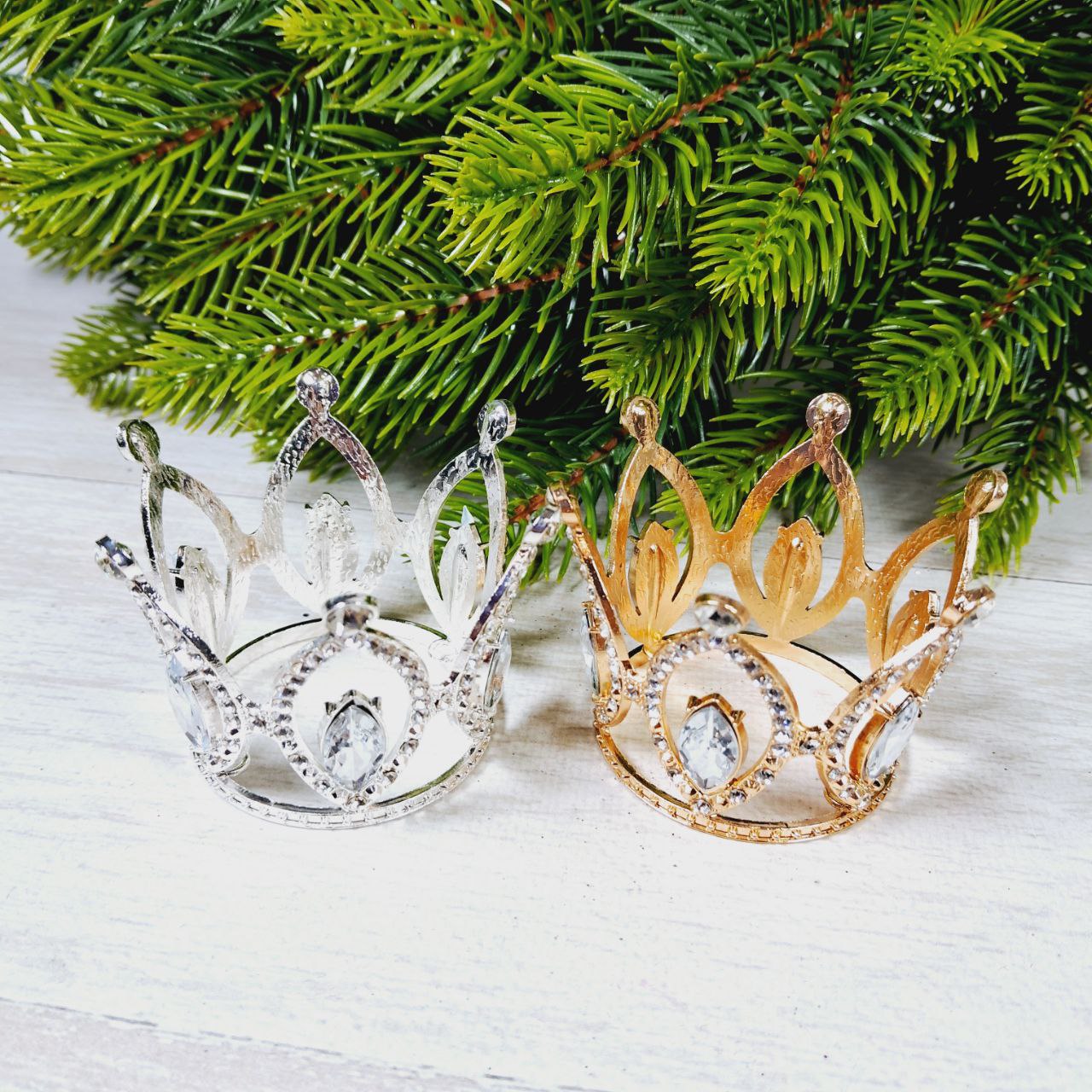 Корона 5*5см золото з блискучими камінцями 294170