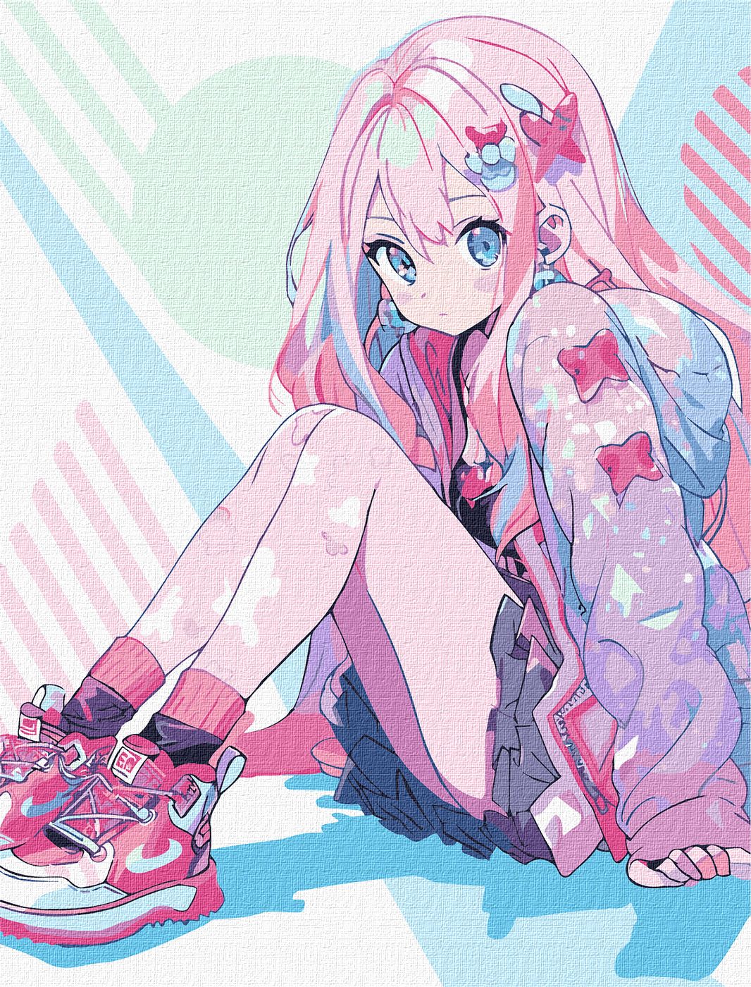 Картина за номерами КНО8389 Чарівна дівчина 30*40см