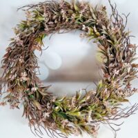 Декоративний віночок 30см капучино НТ260