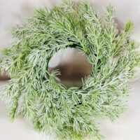 Декоративний віночок з розмарином 28см Світло зелений КА5