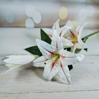 Гілка лілії 100см бiло-рожева НТ362/2
